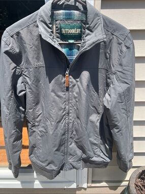 Outdoor Life Men’s Slate Gray Lightweight Zip Shirt Jacket